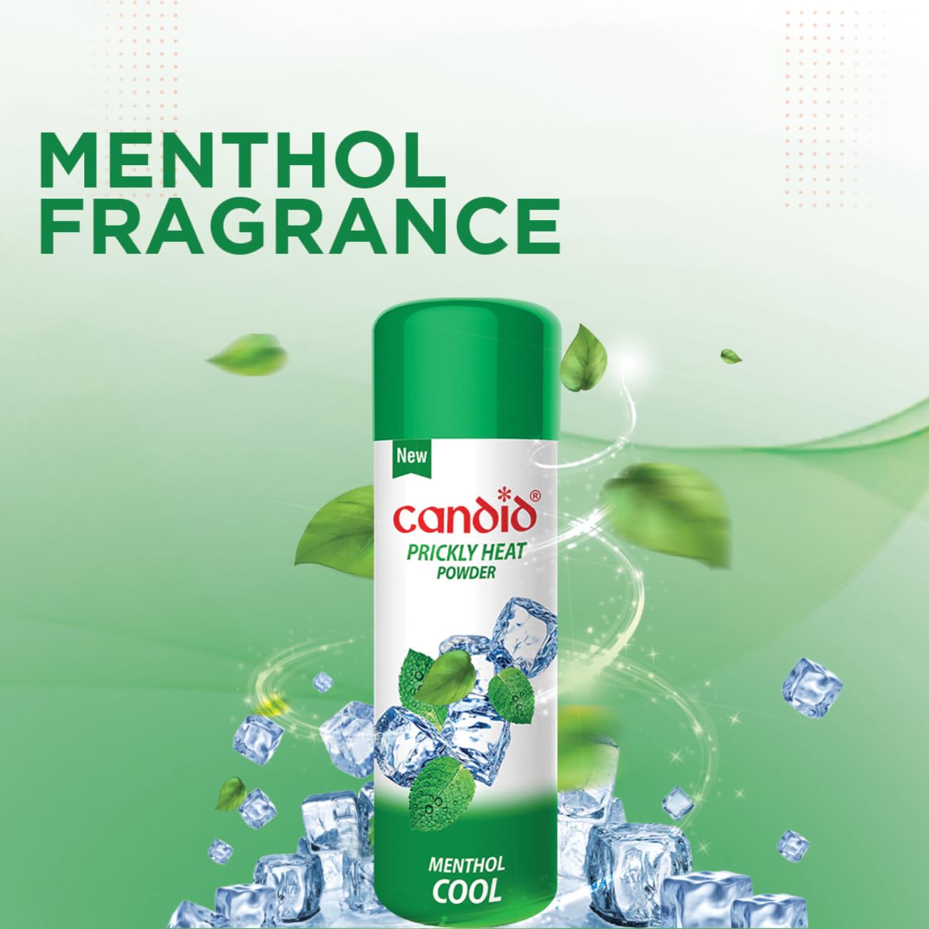 Candid Prickly Heat Powder | Relief from Rashes & Prickly Heat | Neem & Menthol Cooling | Soothing Relief from Itching & Burning | Sweat Absorption | Controls Bacterial Growth | 120g