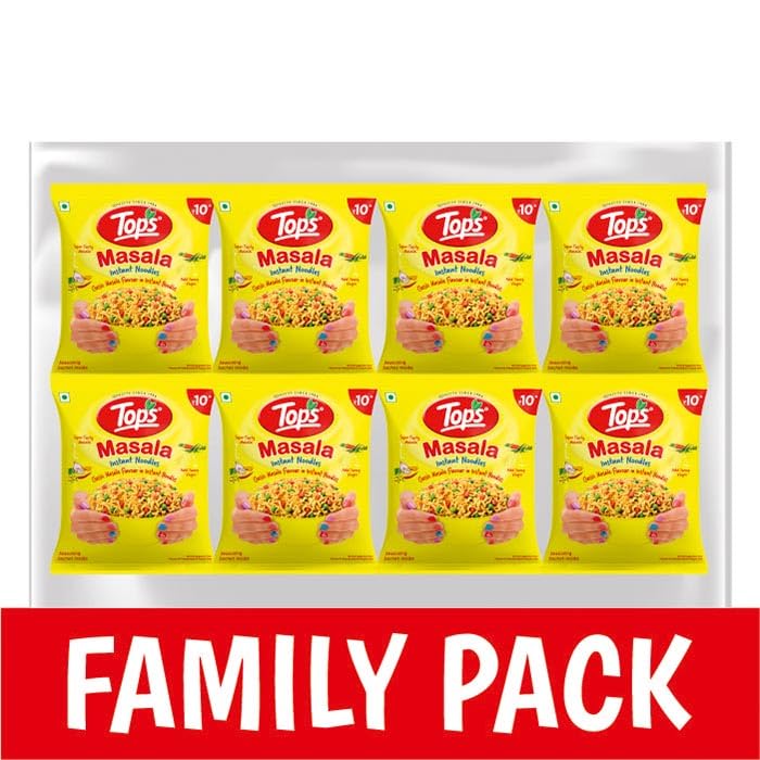 Tops Instant Masala Noodles -800 gm (16 Pouches x 50 gm) with Magical Taste of Masala