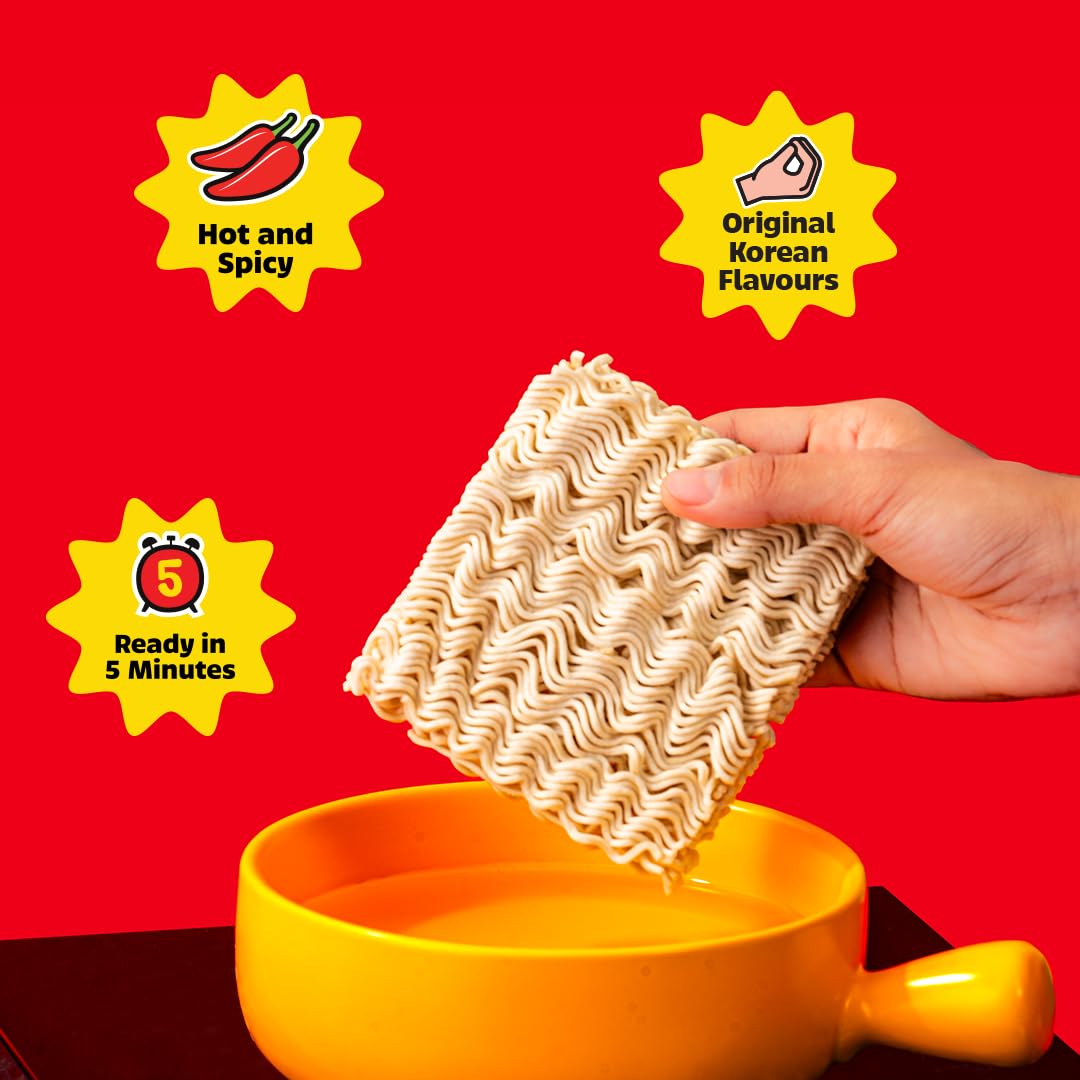 25x Masterchow K-chow Korean Masala Instant Ramen Noodles - 94g - Pack of 25