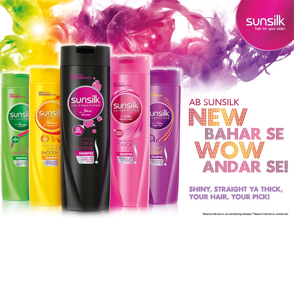 Sunsilk Stunning Black Shine Shampoo, With Amla Pearl Extract, 650 ml