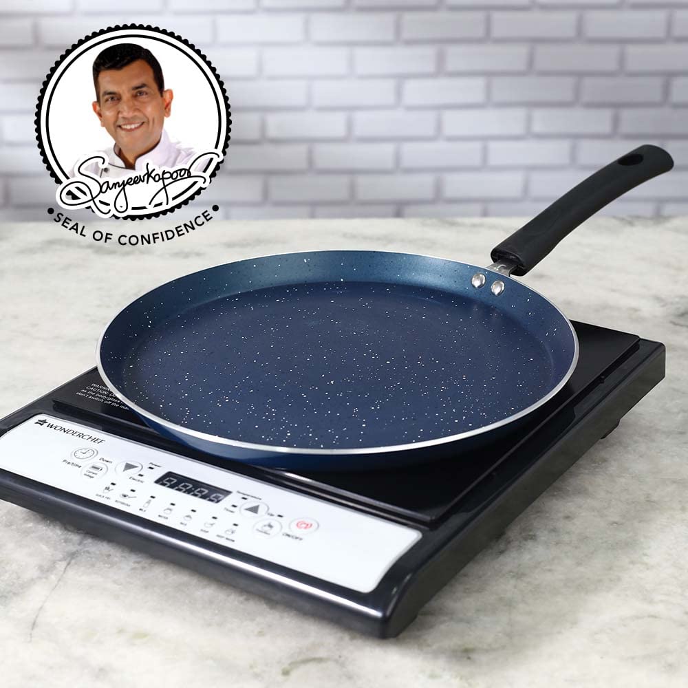 Wonderchef Galaxy Dosa Tawa 28cm, Midnight Blue, 2 Years Warranty