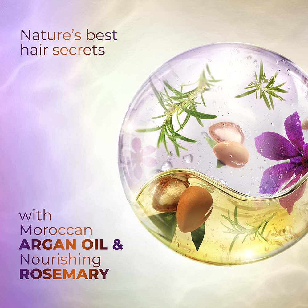 Sunsilk Argan Oil & Rosemary Frizz Smooth Oil Blends Shampoo | for Frizzy Hair | with No Added Parabens | 370 ML