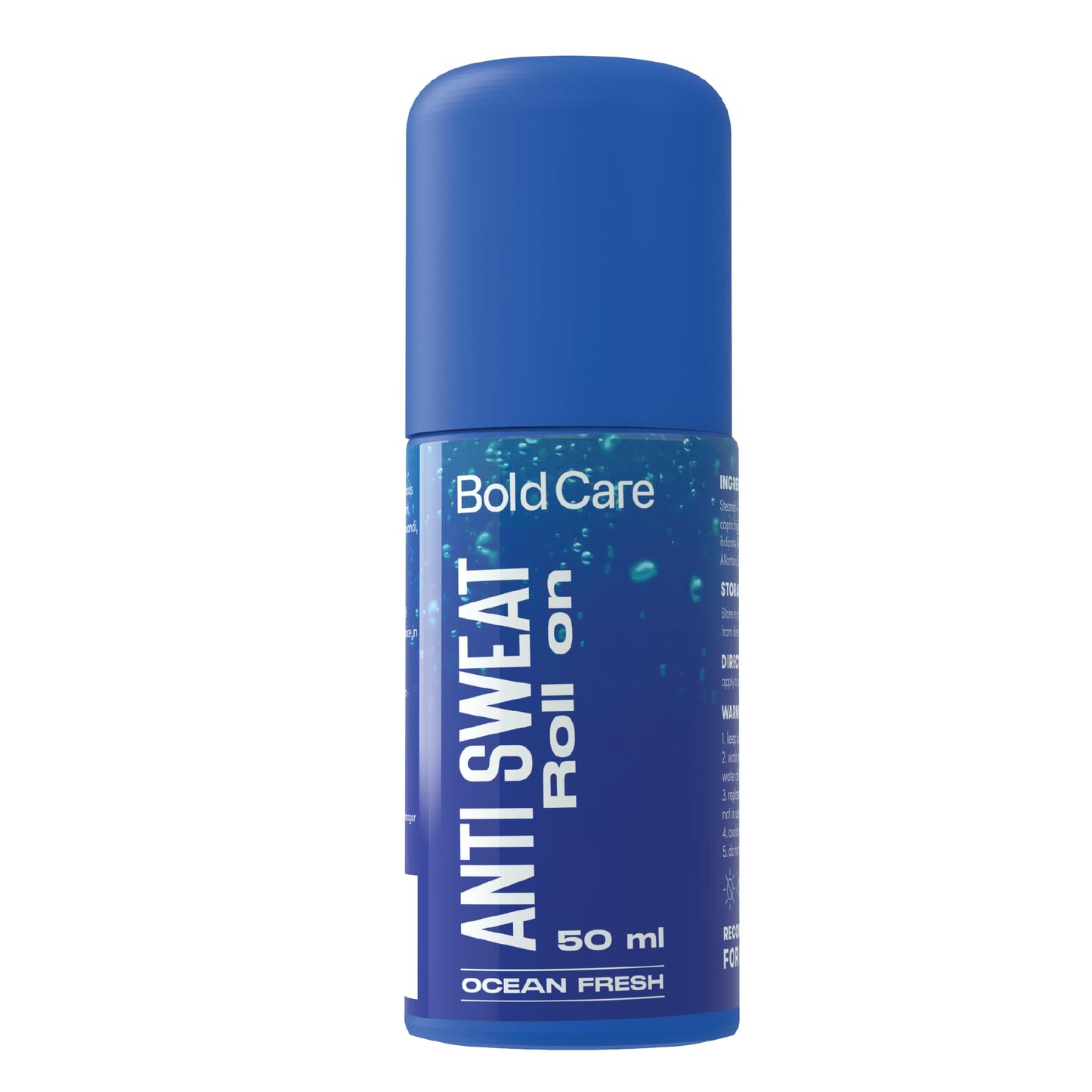Bold Care Ocean Fresh Antiperspirant & Anti-sweat Deodorant Roll-on - Controls Sweat & Removes Body Odour - All-Day Freshness For Men - Alcohol-Free - Keeps Skin Fresh & Clean - 50ml