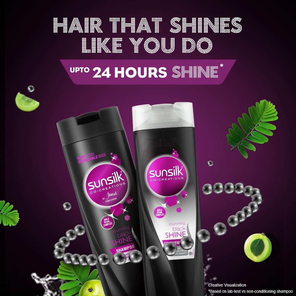Sunsilk Black Shine Amla Conditioner For All Hair, 340 Ml,1 Count