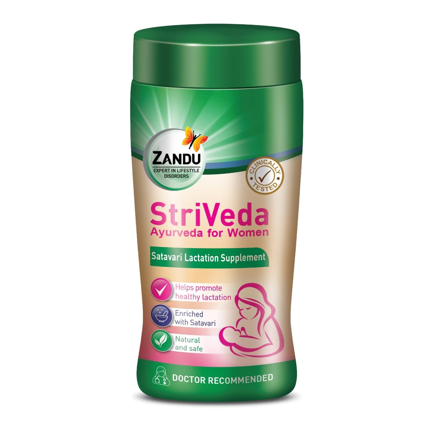 Zandu StriVeda Satavari Lactation Supplement for Increasing Breast Milk Supply, 210 g
