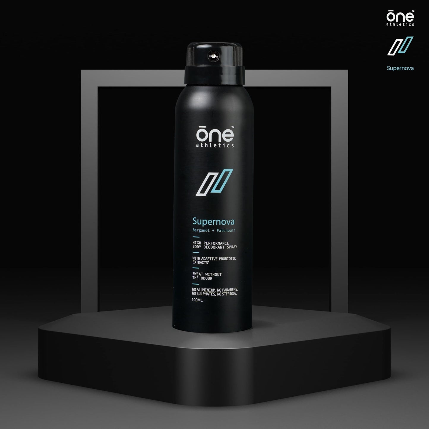 4x Supernova Probiotic Body Deodorant Spray Designed For Both Underarms And Body / 100ml each - Pack of 4