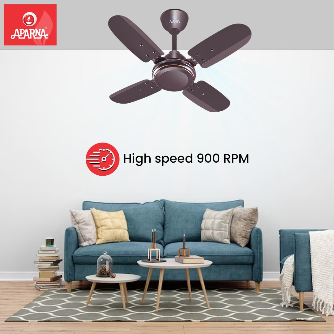 Aparna Swift 600 mm (24 inch) High-Speed Ceiling Fan (Metallic Brown)