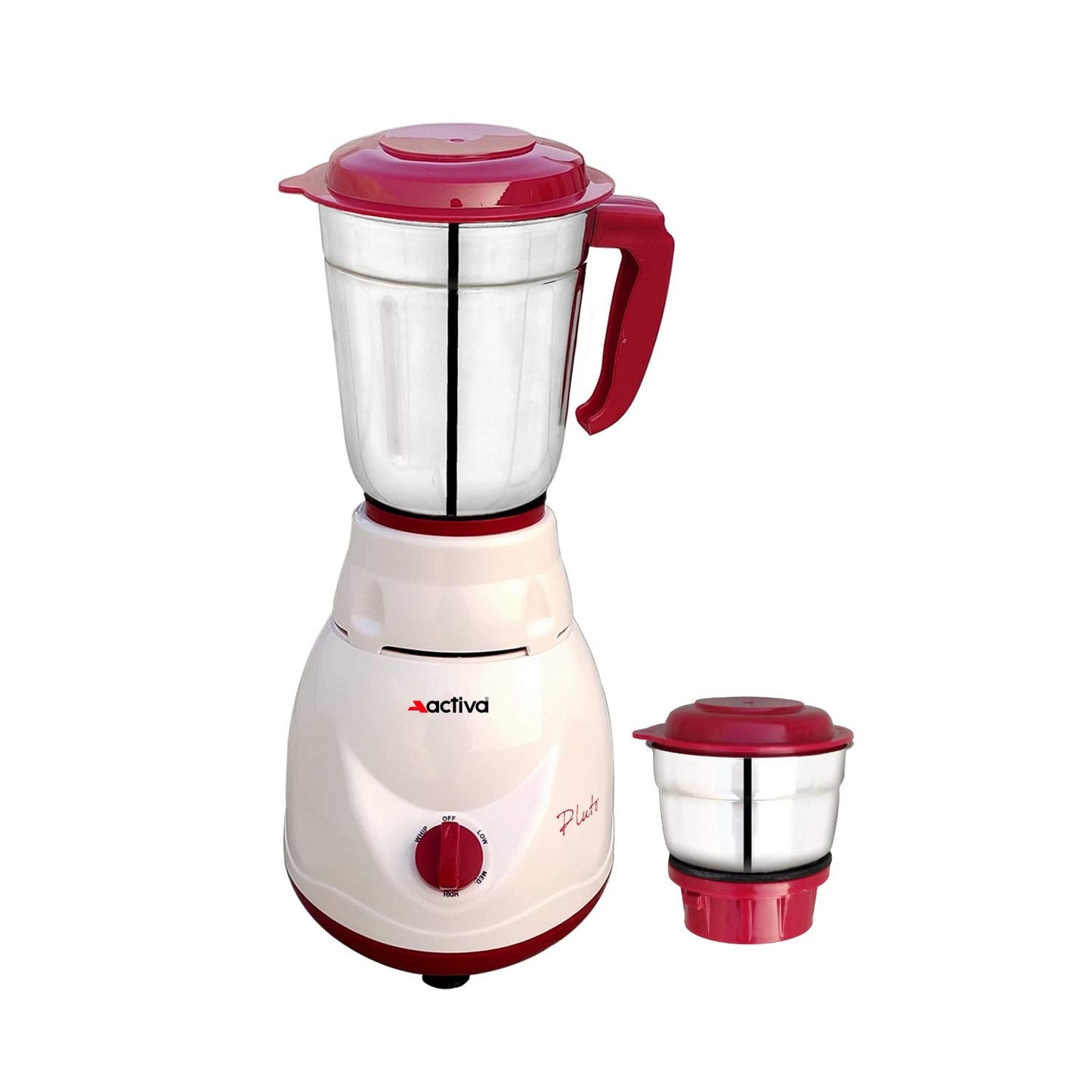 Activa Pluto 2 Jar 500 Watts Mixer Grinder (18 MM) Heavy Duty Motor Grinder (ABS BODY) comes with 3 year warranty