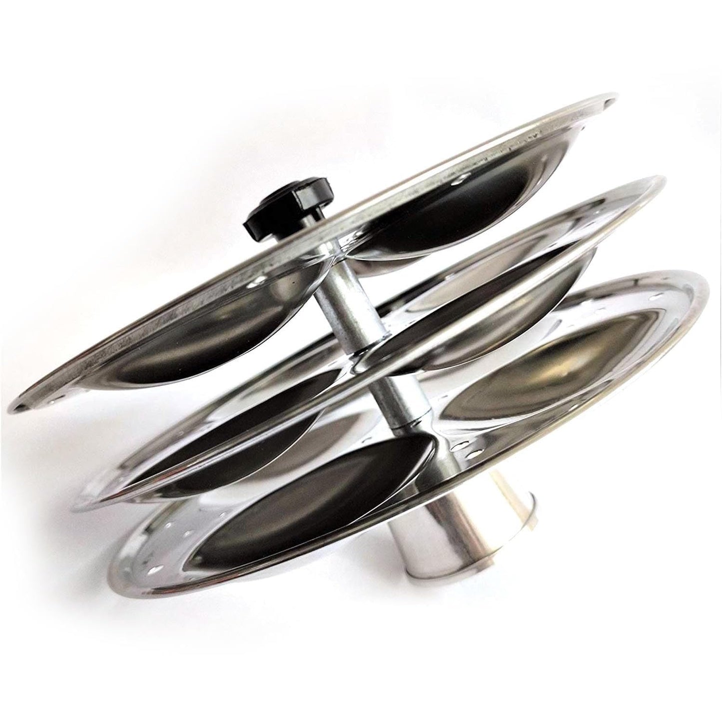 AADHIK Stainless Steel Non-Stick Idli Plates Idli Maker| Idli Stand with Holes for Pressure Cooker, 3 Plate