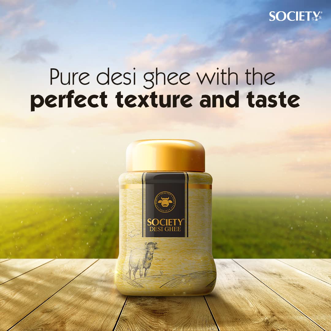 Society Tea | Desi Ghee | Rich Aroma & Granular Consistency | 1 Litre | Pack Of 1