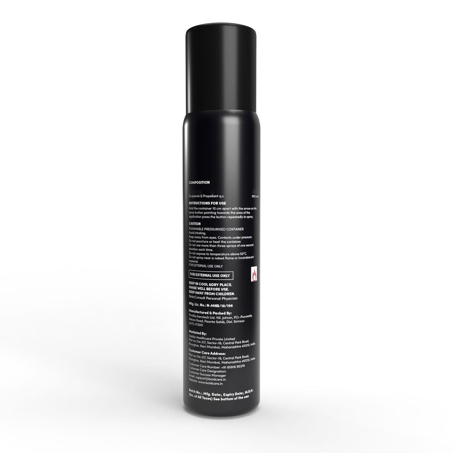 Bold Care Topical Non-Transferable Spray for Men - 100gm - Easy to Use & Effective - Pack of 1