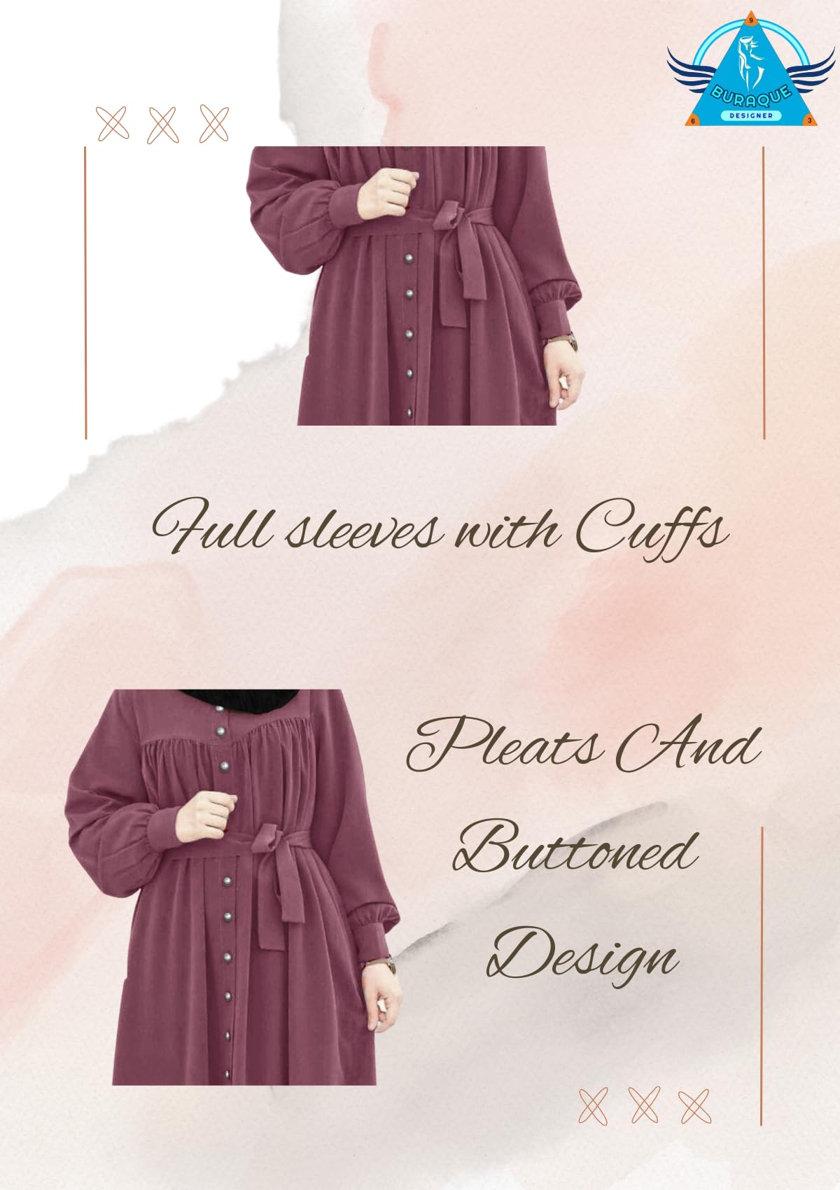 BURAQUE DESIGNER Abaya Burqa Dress's for Women Stitched Burkha | Casual Wear Abaya Burqa | (B03-Grey-Burkha)