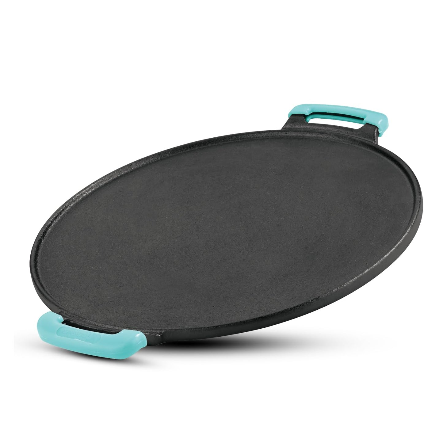Bergner Eco Cast Iron 30cm Dosa Tawa, Pre-Seasoned, Large Loha Tawa for Dosa, Even Heat Distributor, Retains Heat to Enhance Flavor, Comes with Silicone Sleeve - Induction Base and Gas Stove Ready
