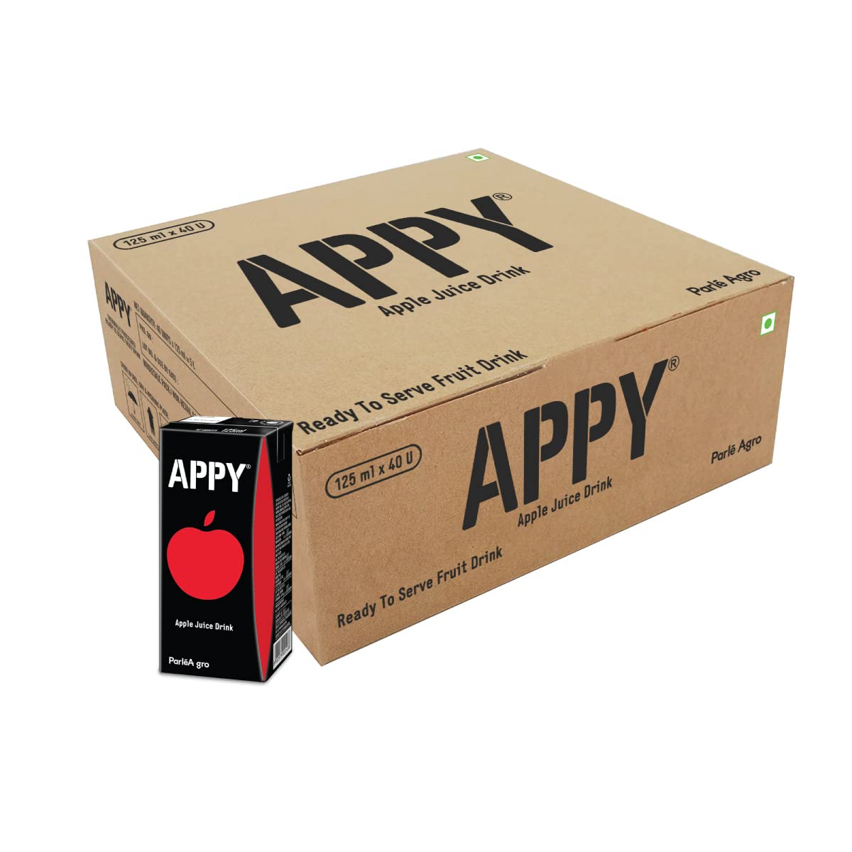 40x Appy Juice - Classic Apple, Pack of 40 (125 ml x 40)