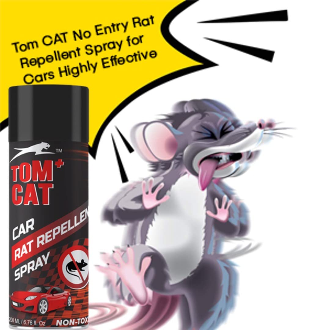 Shadow Securitronics Tom CAT No Entry Rat Repellent Spray for Cars Highly Effective with and Lasts 1 Year Leak Free Easy to Spray Nozzle 1st time in India (1)