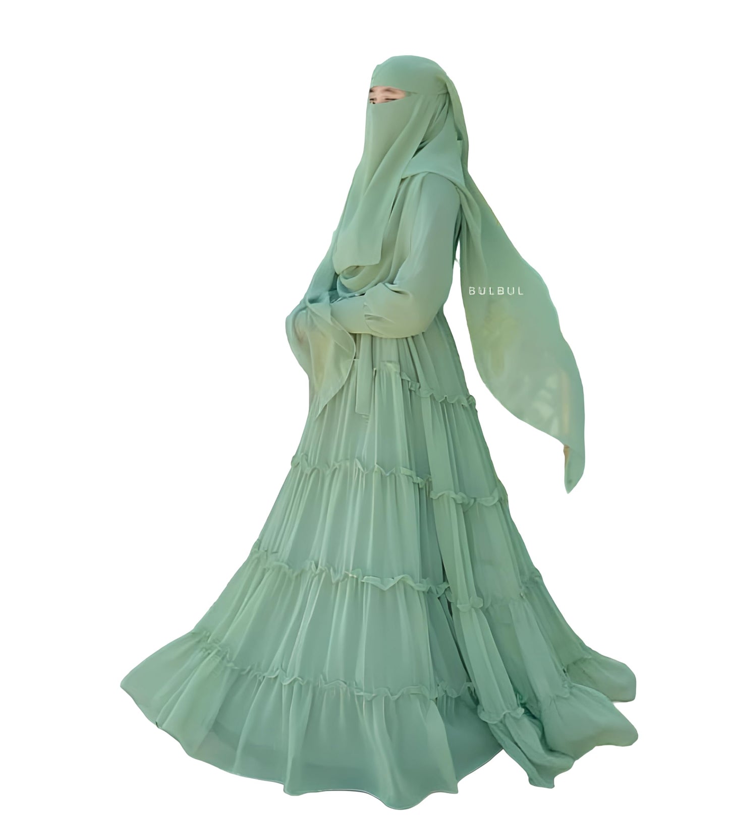 5 Chun Pista Green Burqa For women & Girls