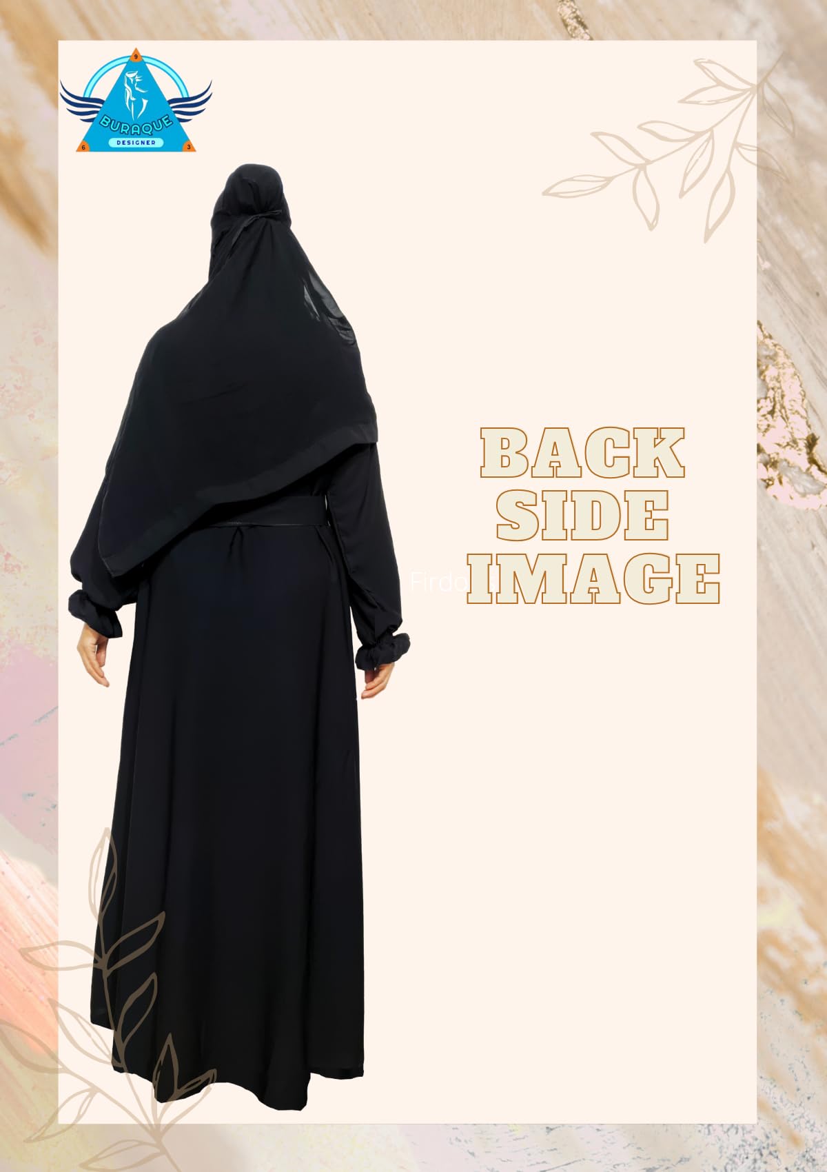 BURAQUE DESIGNER Abaya for Girls and Women Stylish Design Stitched Burqa Dress (B01-Black-Burkha)