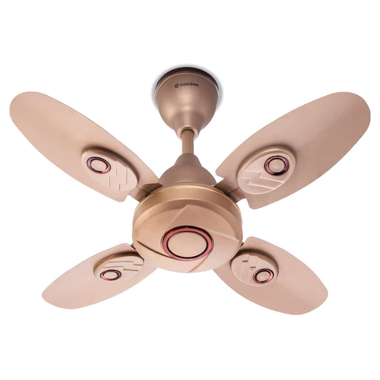 Candes Nexo 600 mm /24 inch High Speed Ceiling Fan | BEE Star Rated, High Air Delivery & Energy Saving | Small Fan for Kitchen, Balcony & Small Room | 1+1 Year Warranty | Golden