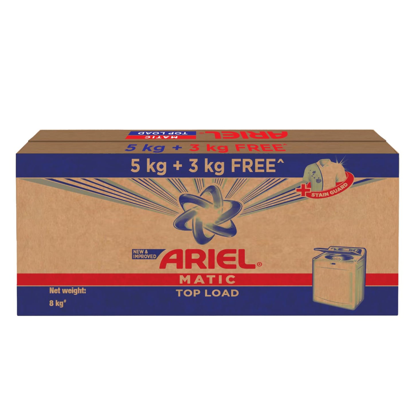 Ariel Matic Top Load Detergent Washing Powder - 5kg plus 3kg