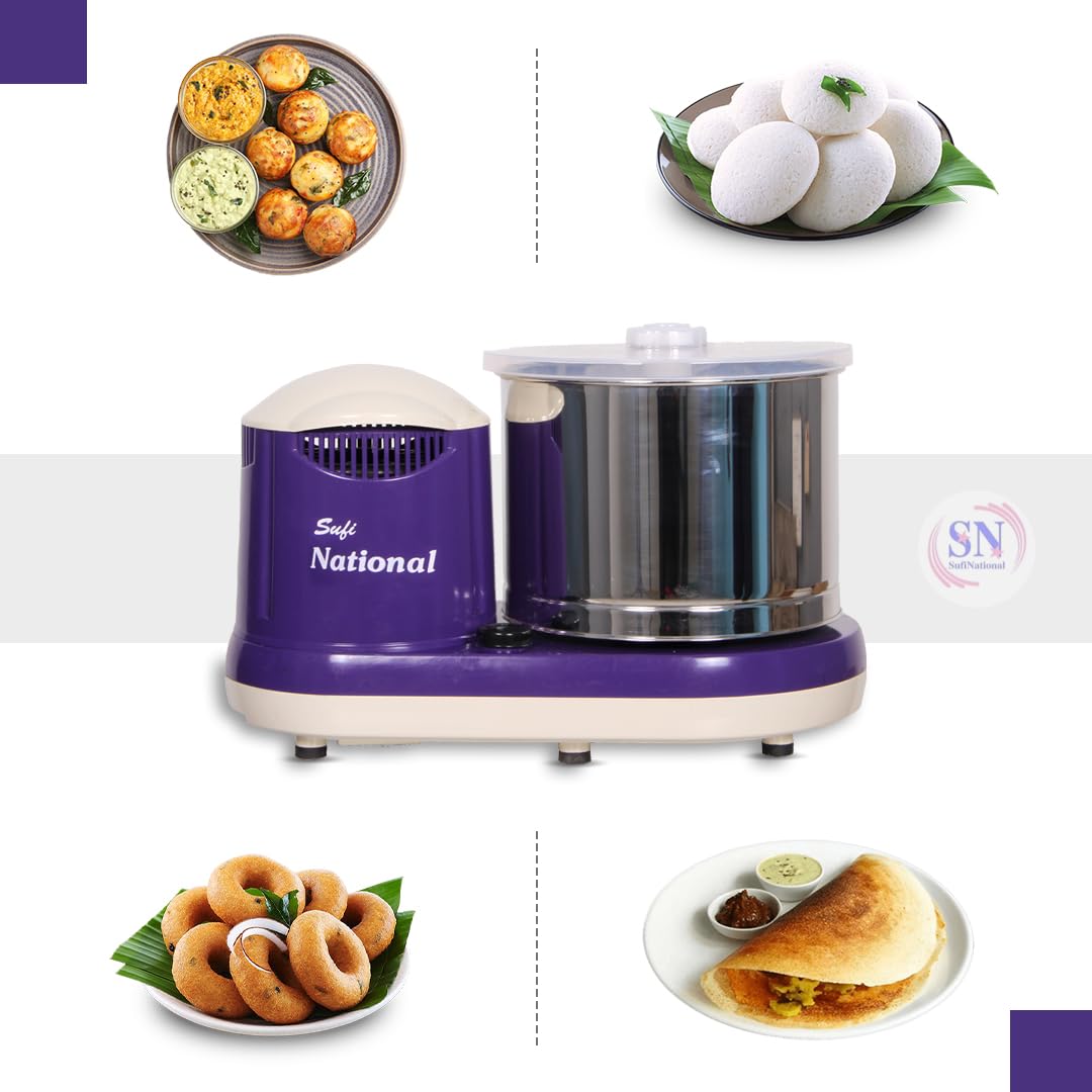 Sufi National Abs Smart Wet Grinder, 2L (Blue) Output - 150 watts, Input 230 V (Blue)