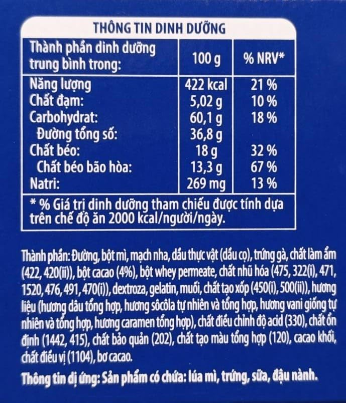 Cadburys OREOS Socola-Pie Special Edition Features a Strawberry-Flavored Marshmallow Sandwiched Between Oreos Cookie Pieces, all Coated In Rich Chocolate 6 Pack 168g (Vietnam)