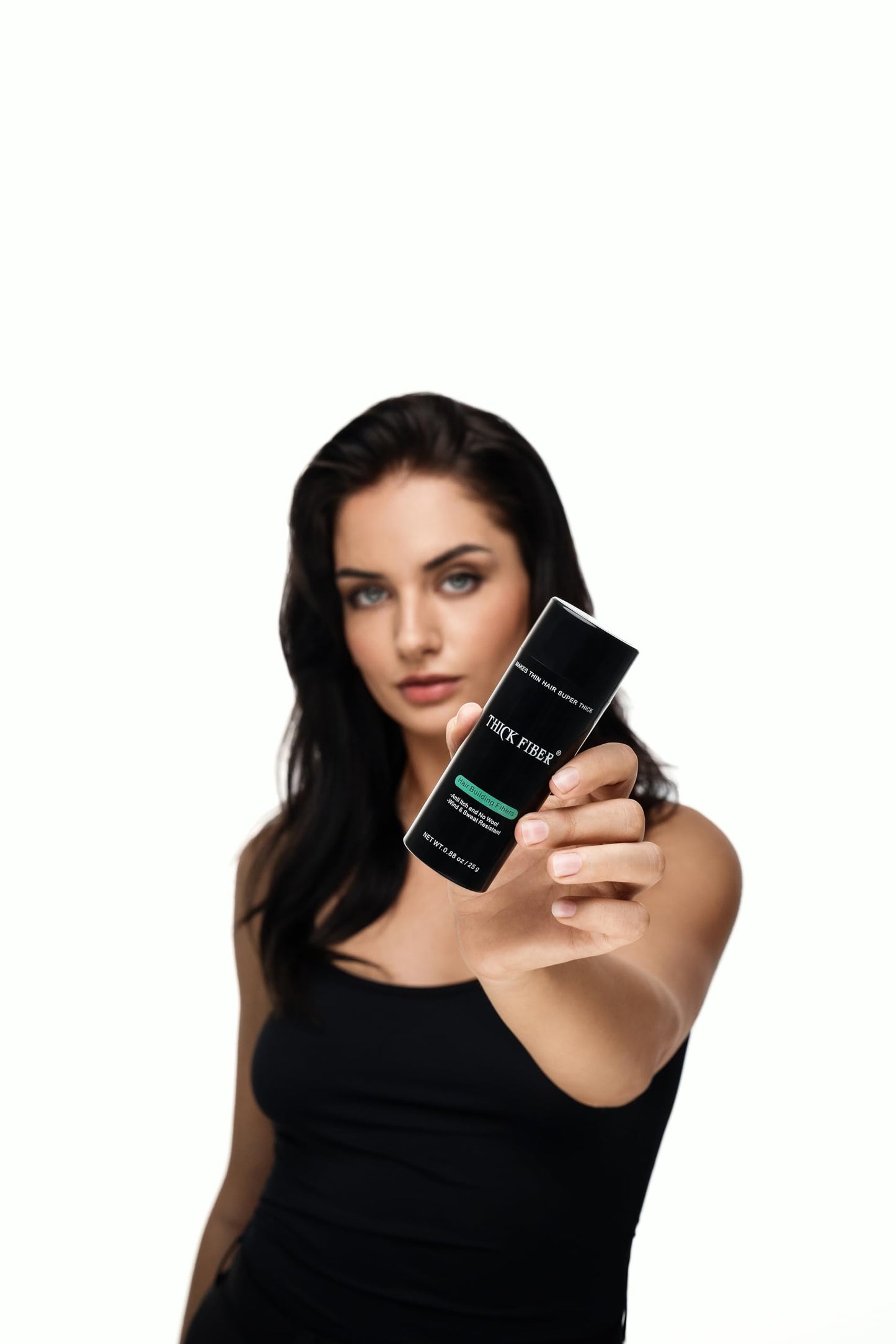 Thick Fiber - Hair Building Fibers (Black)- Hair Fibers For Thin & Fine Hair -Hair Thickening Fibers for Men & Women (25 g (Pack of 1))