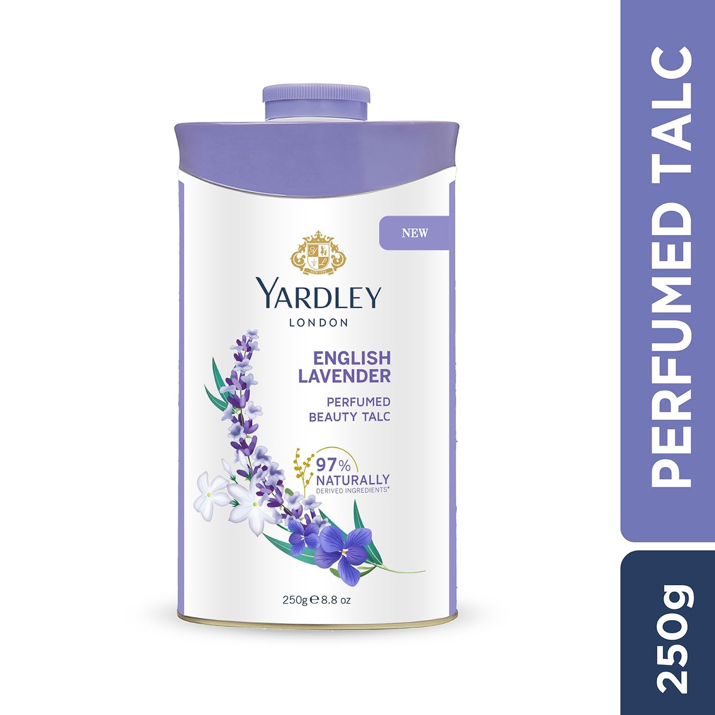 4x Yardley London English Lavender Perfumed Talc| Fragrant Beauty Talc for Women| Smooth texture | 250g - Pack of 4