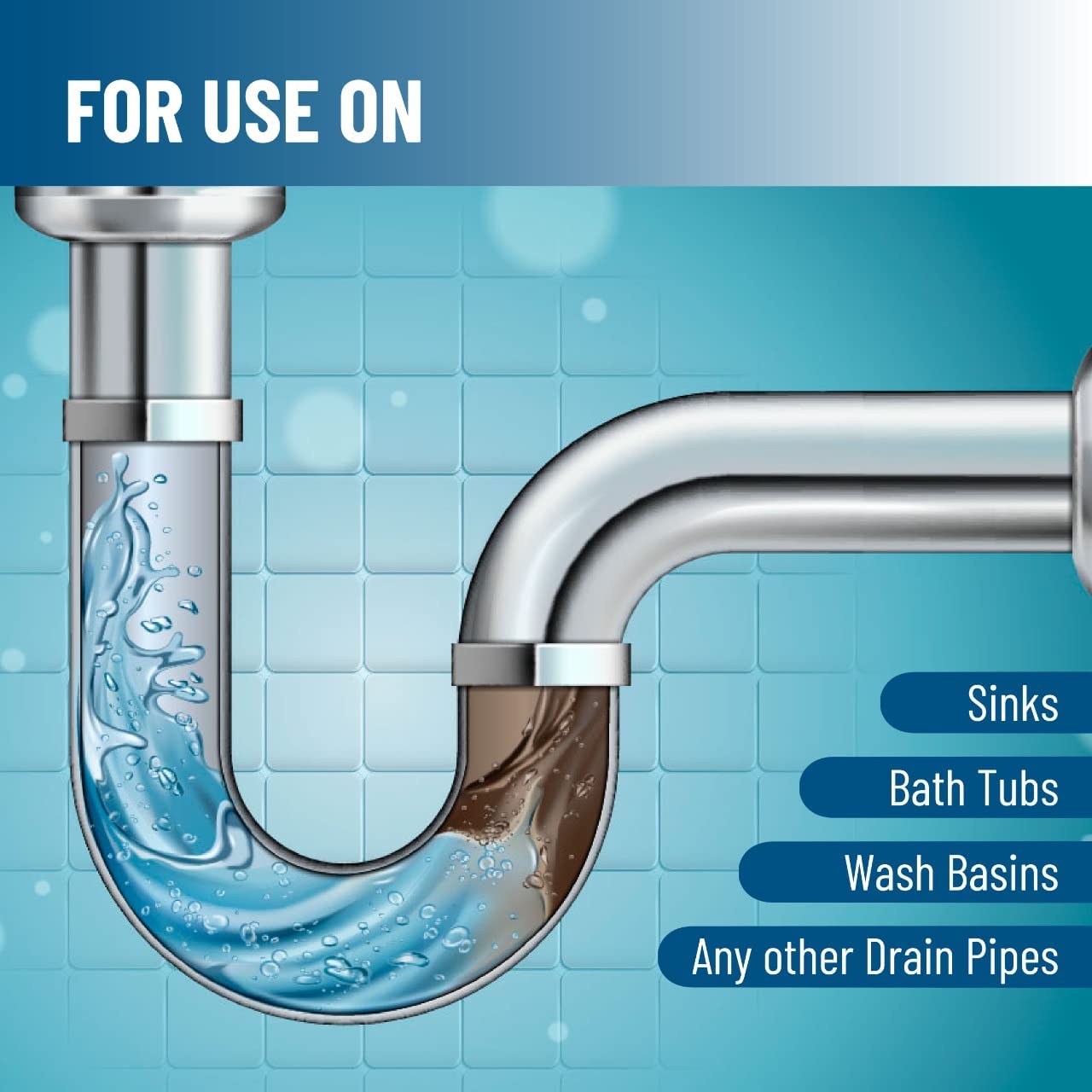 Selzer Fenex Drain Cleaner With Fast Action & Powerful Formula for Washbasin, Sinks And Pipes - 500 gm (Pack of 1)