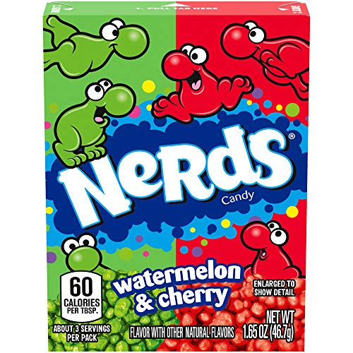 36x Wonka Nerds Watermelon and Wild Cherry 1.65-Ounce Packets (Pack of 36)