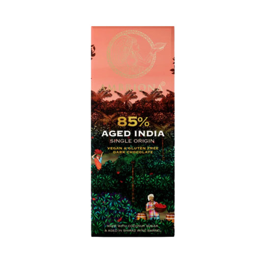 Ambriona 85% Aged India Single Origin Dark Chocolate, Vegan & Gluten Free Chocolates Bar, 50 gm