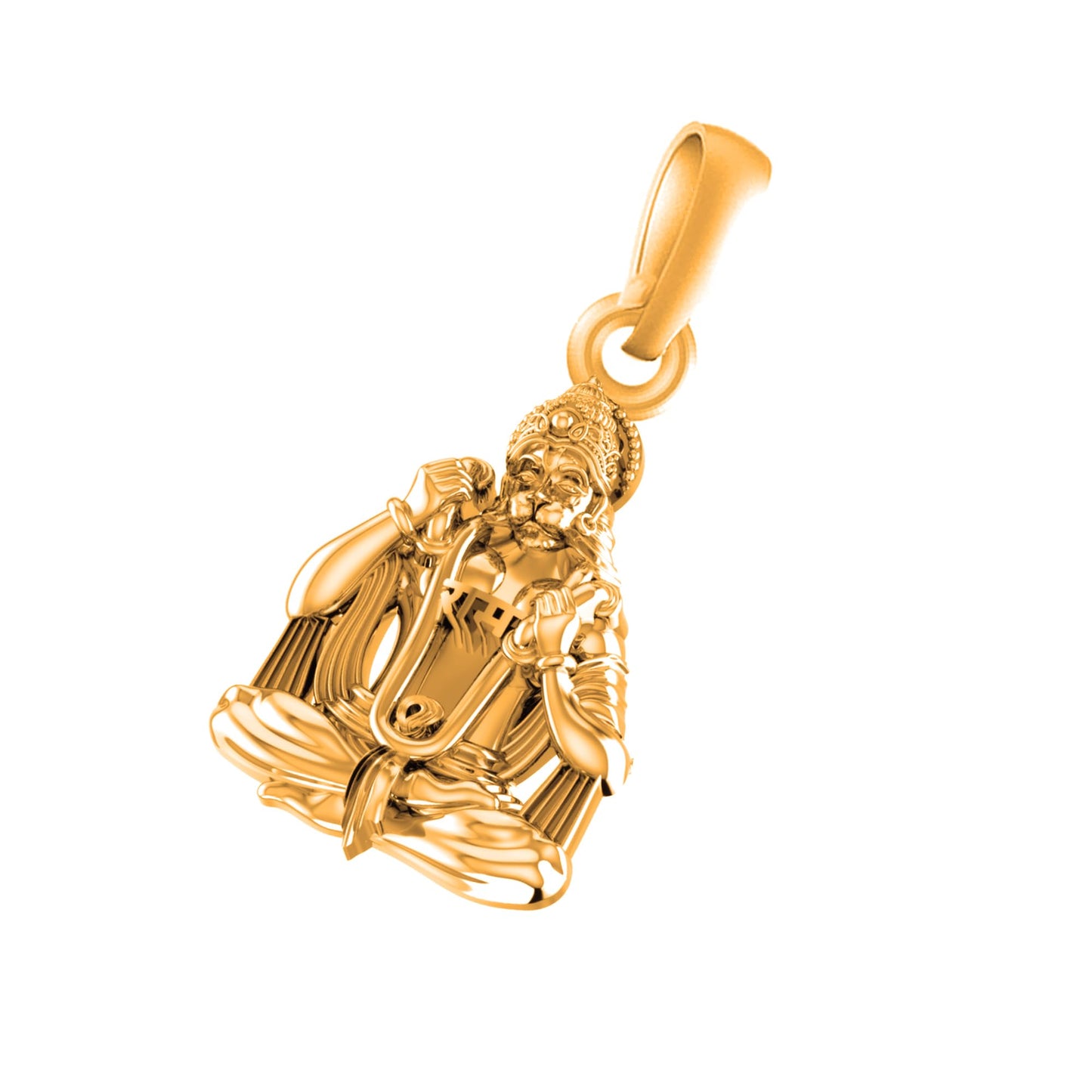 AKSHAT SAPPHIRE 925 Sterling Silver 22k Gold Plated God Hanuman Pendant Lord Bajrang Bali Locket for Men and Women