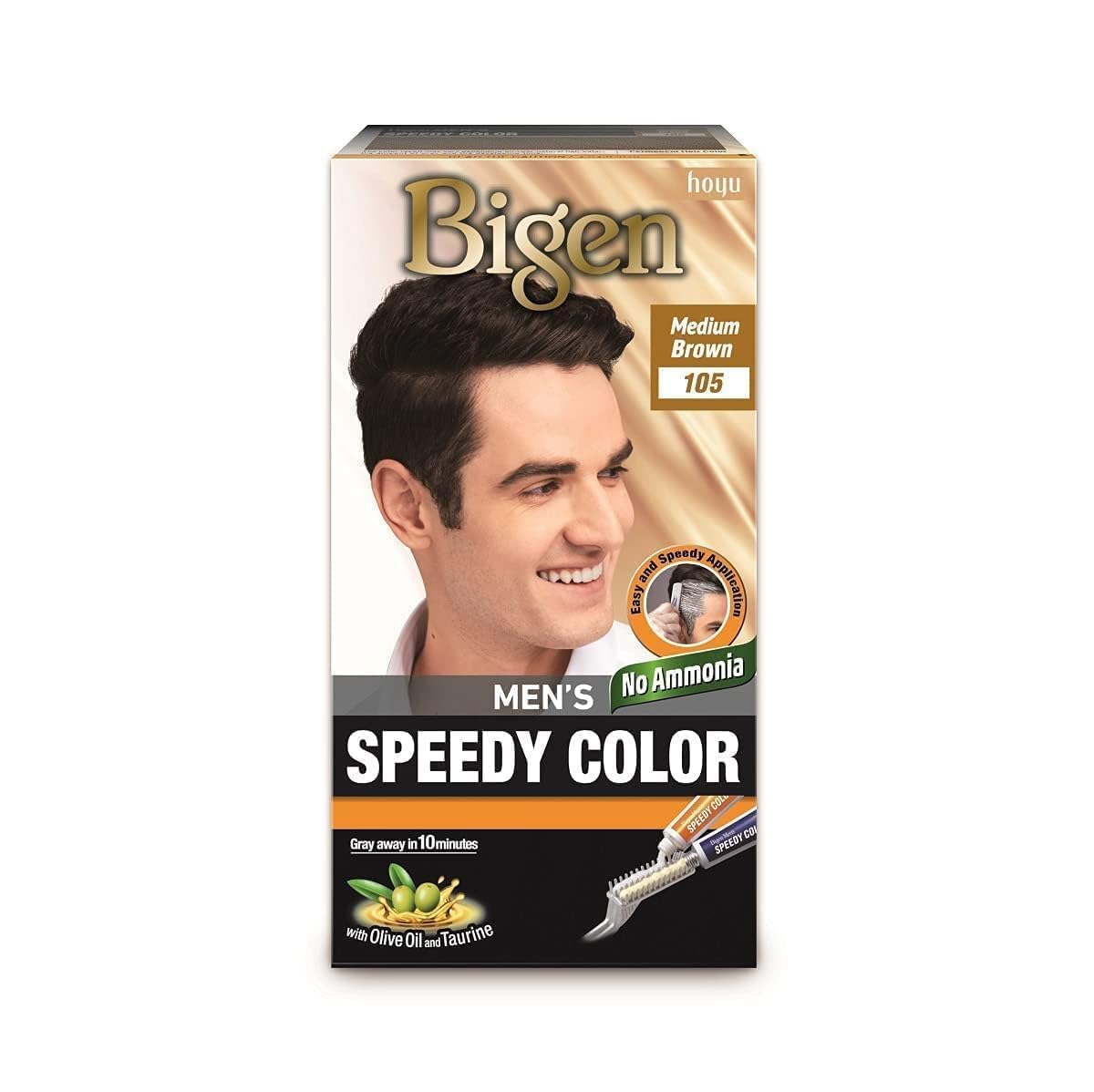 Bigen Bigen Men's Speedy Hair Color Medium Brown 40gm+40gm -105, 80g