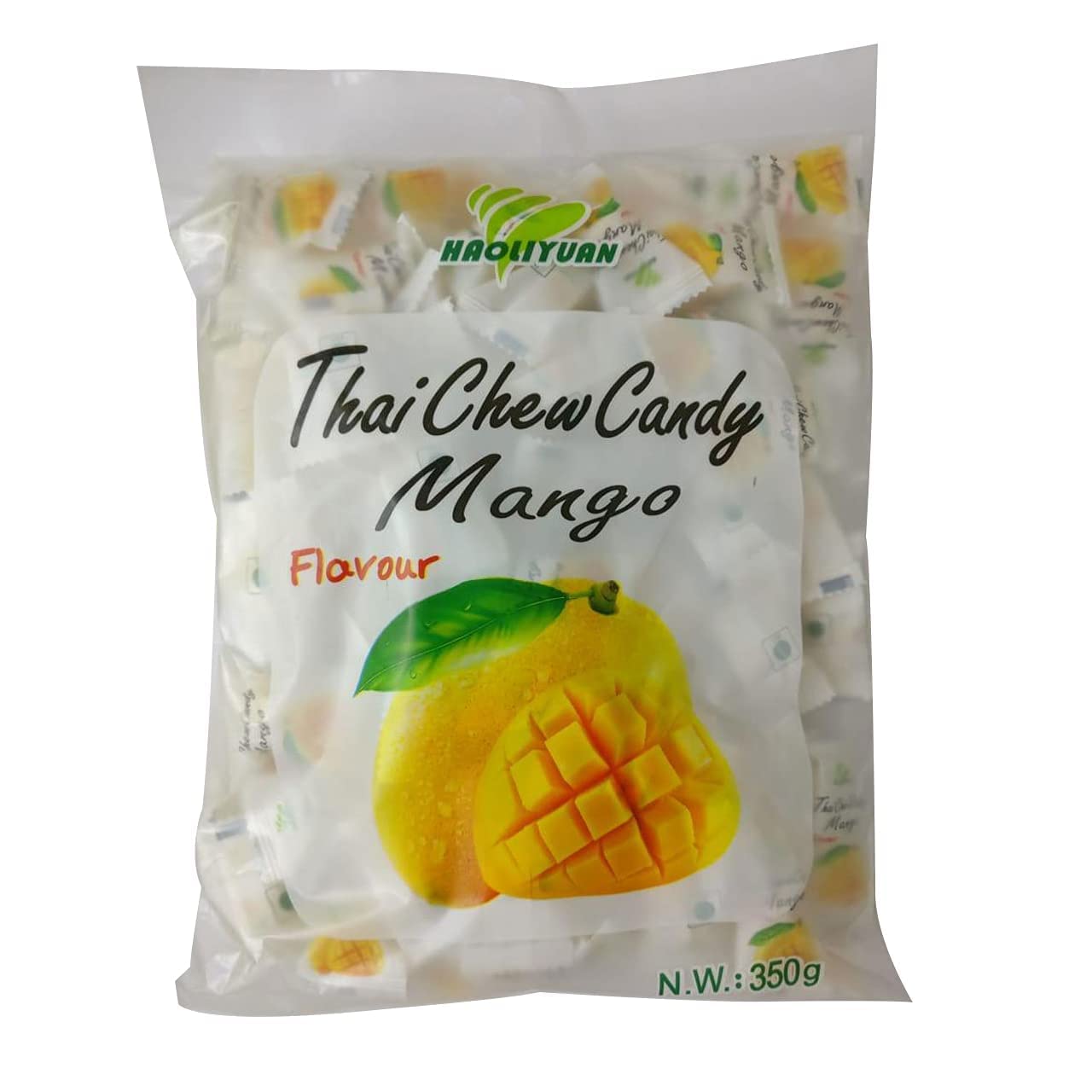 3x Haoliyuan Thai Chew Mango Flavored Candy - 350g each - 300pcs total - Pack of 3