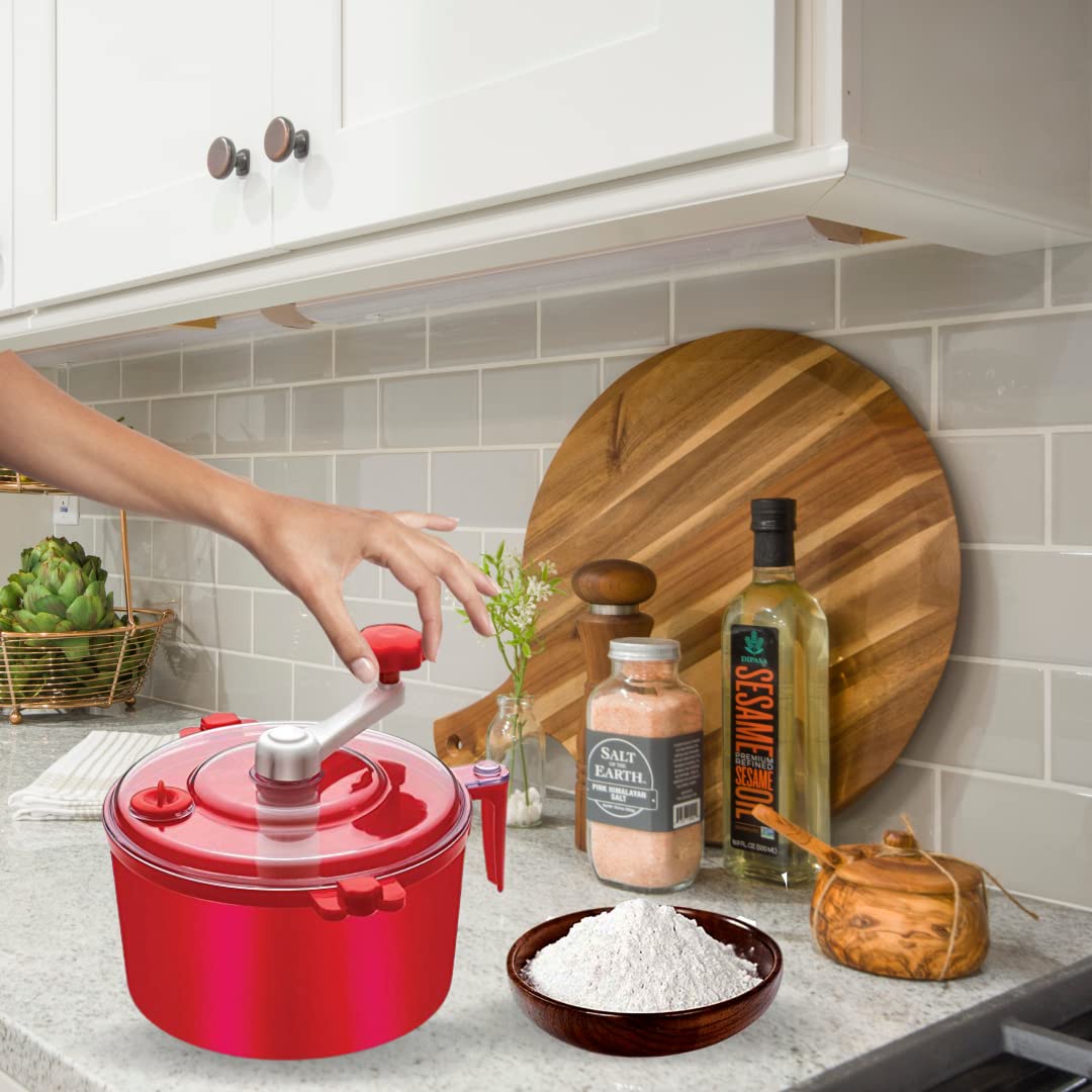 Suzec Plastic Atta Dough Maker with Beater, Chop & Churn 2 in 1 for Kitchen - Made in India (Multicolor) (2011)