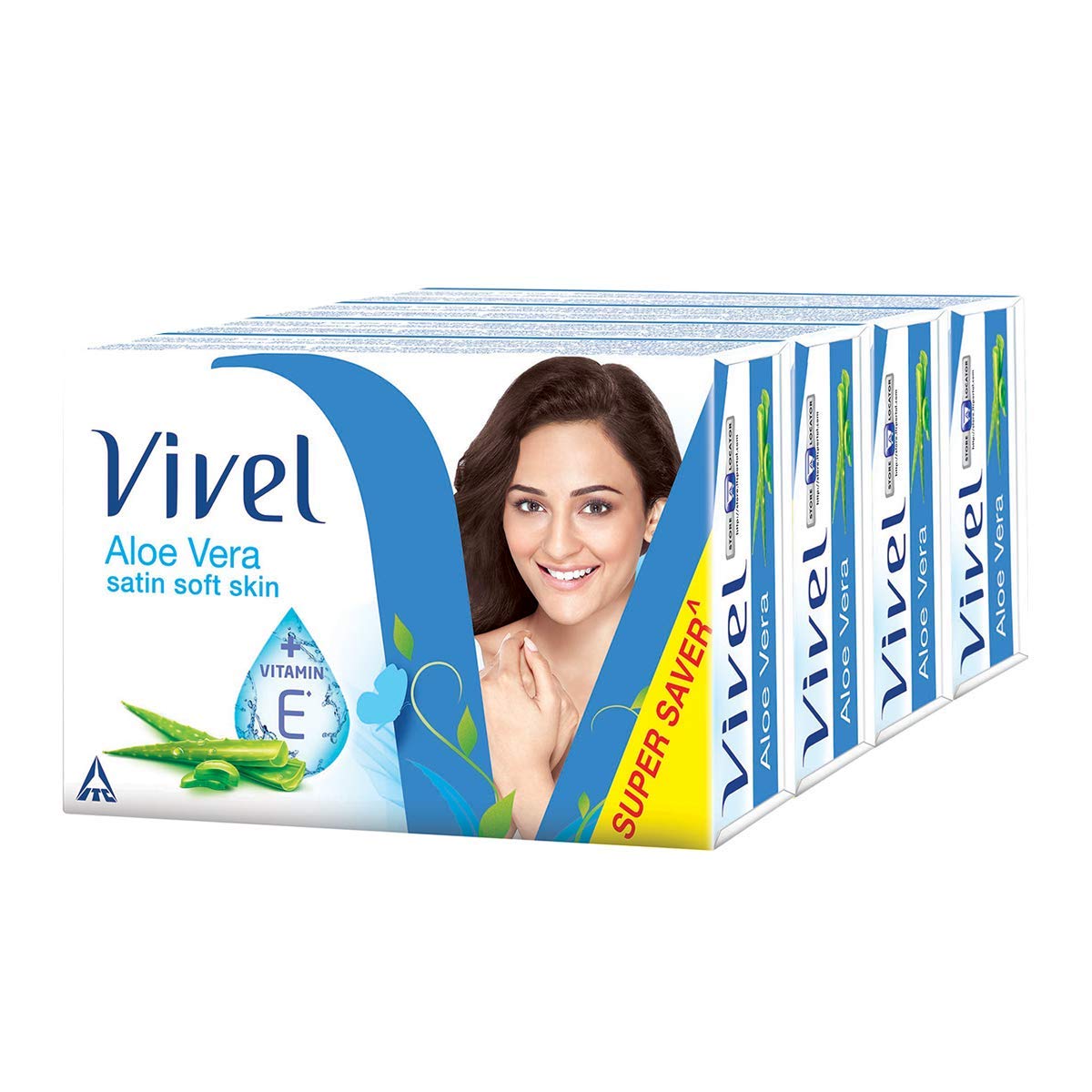 Vivel Aloe Vera Bathing Bar, 100g (Pack of 4)