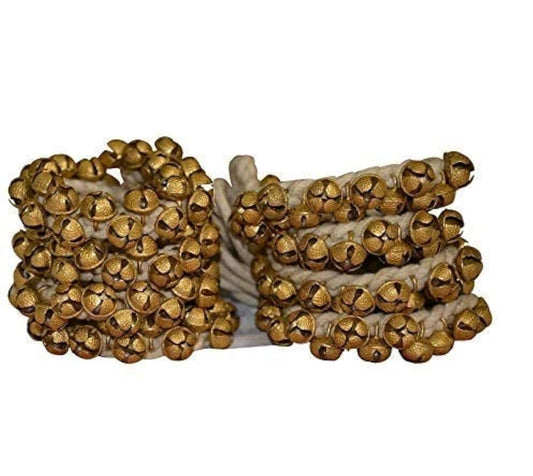 UAPAN MetalCraft Ghungroo White Cotton String (75+75(1.4 cm))