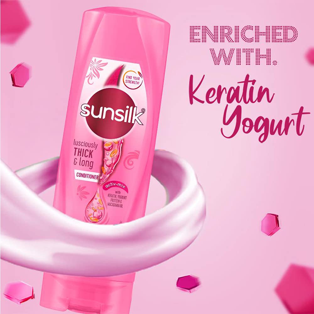 Sunsilk Lusciously Thick & Long Fresh Nourishing Conditioner 180 Ml,1 Count