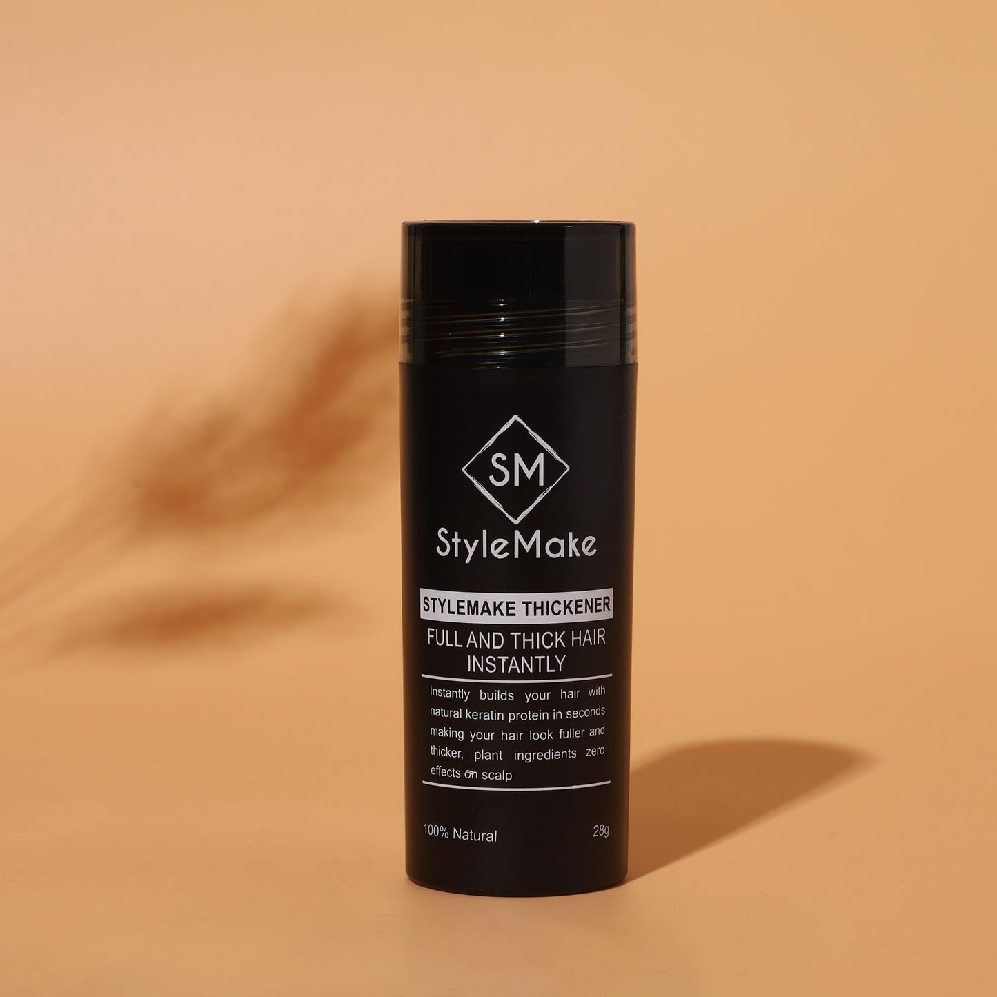 STYLEMAKE Thickener Hair Loss Concealer With Hair Spray - Hair Building Fibers - Hair Fibers For Thin & Fine Hair - Hair Thickening Fibers For Men & Women- Combo Pack (Black) -28 Grams