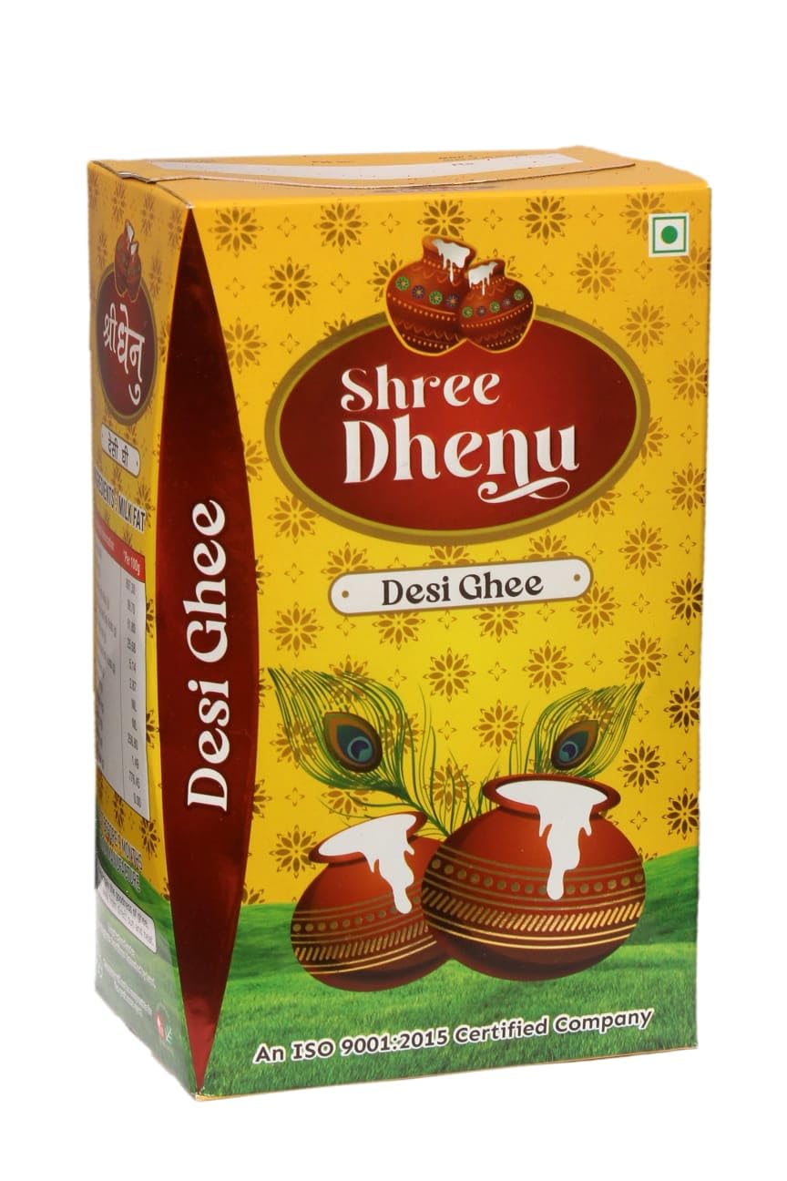Shree Dhenu Desi Cow Ghee | Pure Cow Ghee for Better Digestion and Immunity| 1Ltr -1