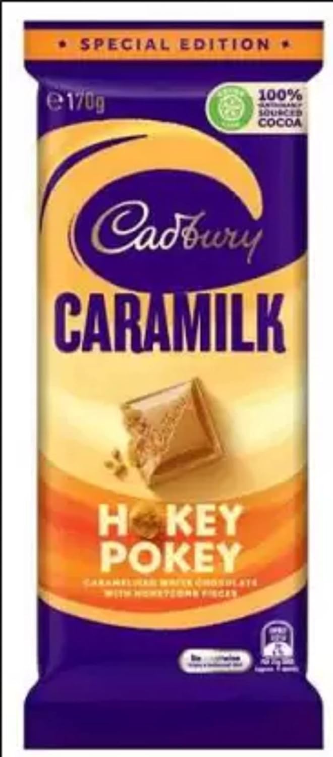 Cadbury Caramilk White Chocolate with Honeycomb Pieces (Imported), 170g Bars (170 g)