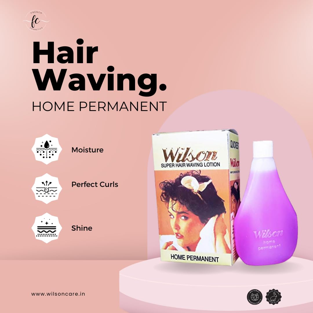 WILSON Super Hair Waving Lotion - Home Permanent (Baby Pink)