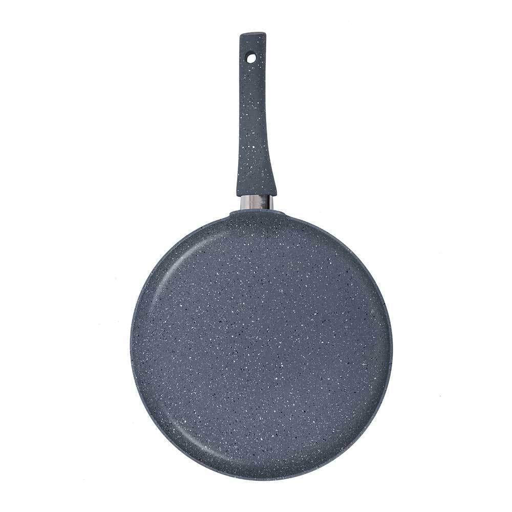 Wonderchef Granite Forged Non-Stick and PFOA-Free Aluminium Indian Cooking Dosa Tawa Crepe Pan, 24 cm Pan, Grey