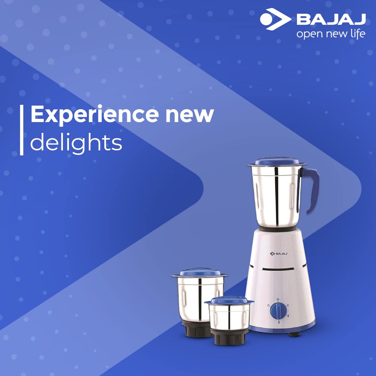 Bajaj Pluto Mixer Grinder 500W |Mixie For Kitchen With Nutri-Pro Feature|3- Speed Control|Motor Overload Protection|Rust Resistant|Stainless Steel Blades |1 year Warranty By Bajaj|White