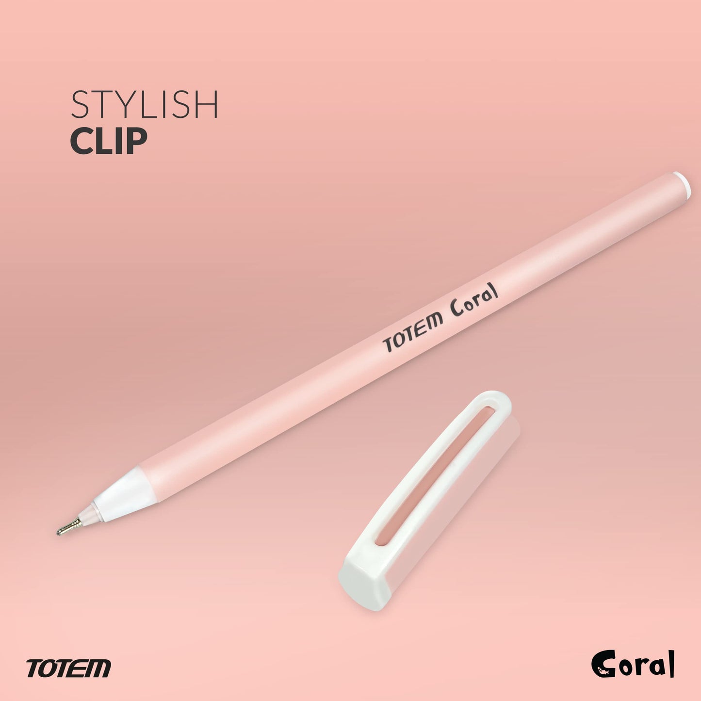 TOTEM Coral Ball Pens | 60 Blue Ink Pens | 0.7 mm Tip | Fragrance Ink | Cute Design | Fast Writing | Pen for Exams | Stationery Items | Stick