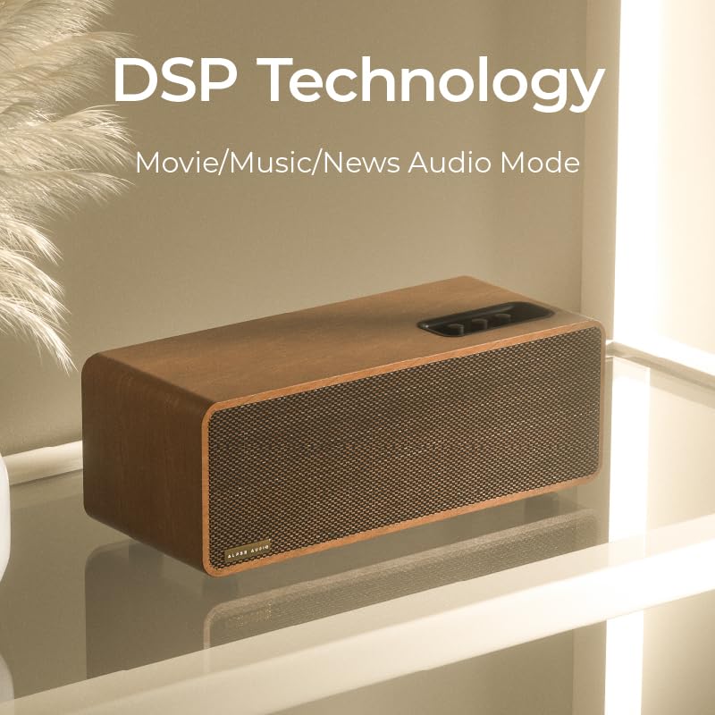 ALPSS AUDIO MRC11-PRO 80watts RMS Retro Wireless Bluetooth Speaker with ESIS New Digital Equalizer Settings,Powerful Speaker with DSP-Digital Sound Processor Loud Sound, Sleek Remote Control.