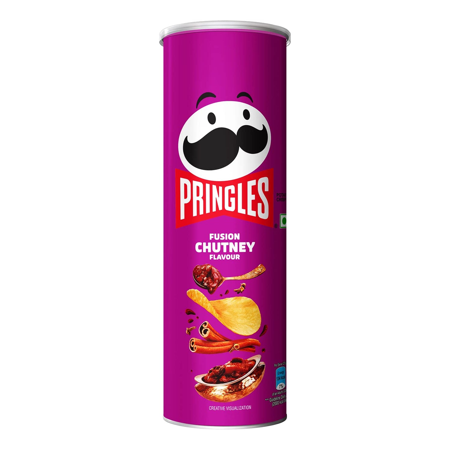 10x Pringles Fusion Chutney, Pack of 10 - 107g each