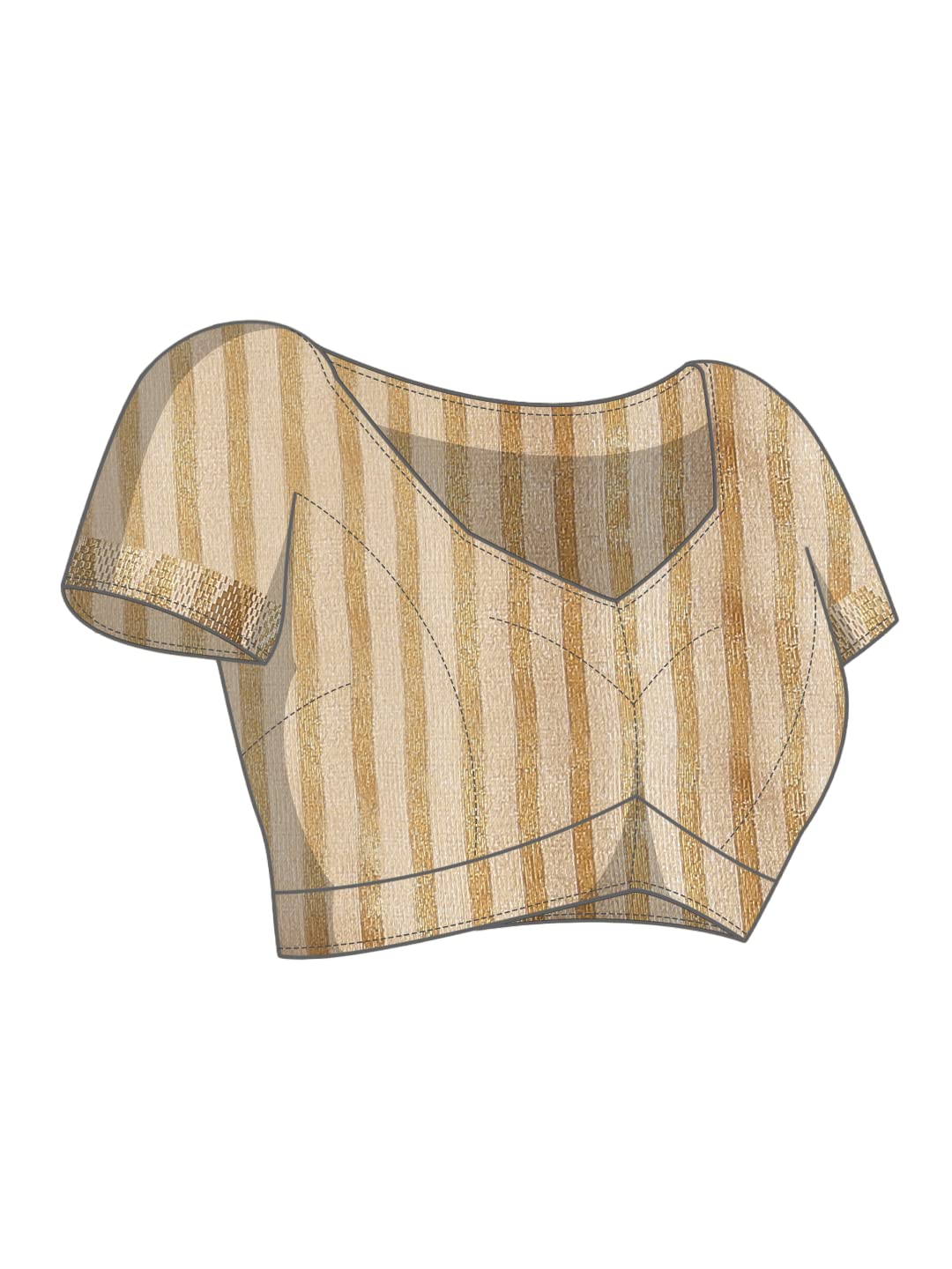 arriva fab Women's Kasavu Cotton Blend Saree With Blouse Piece (Riva1698__White)