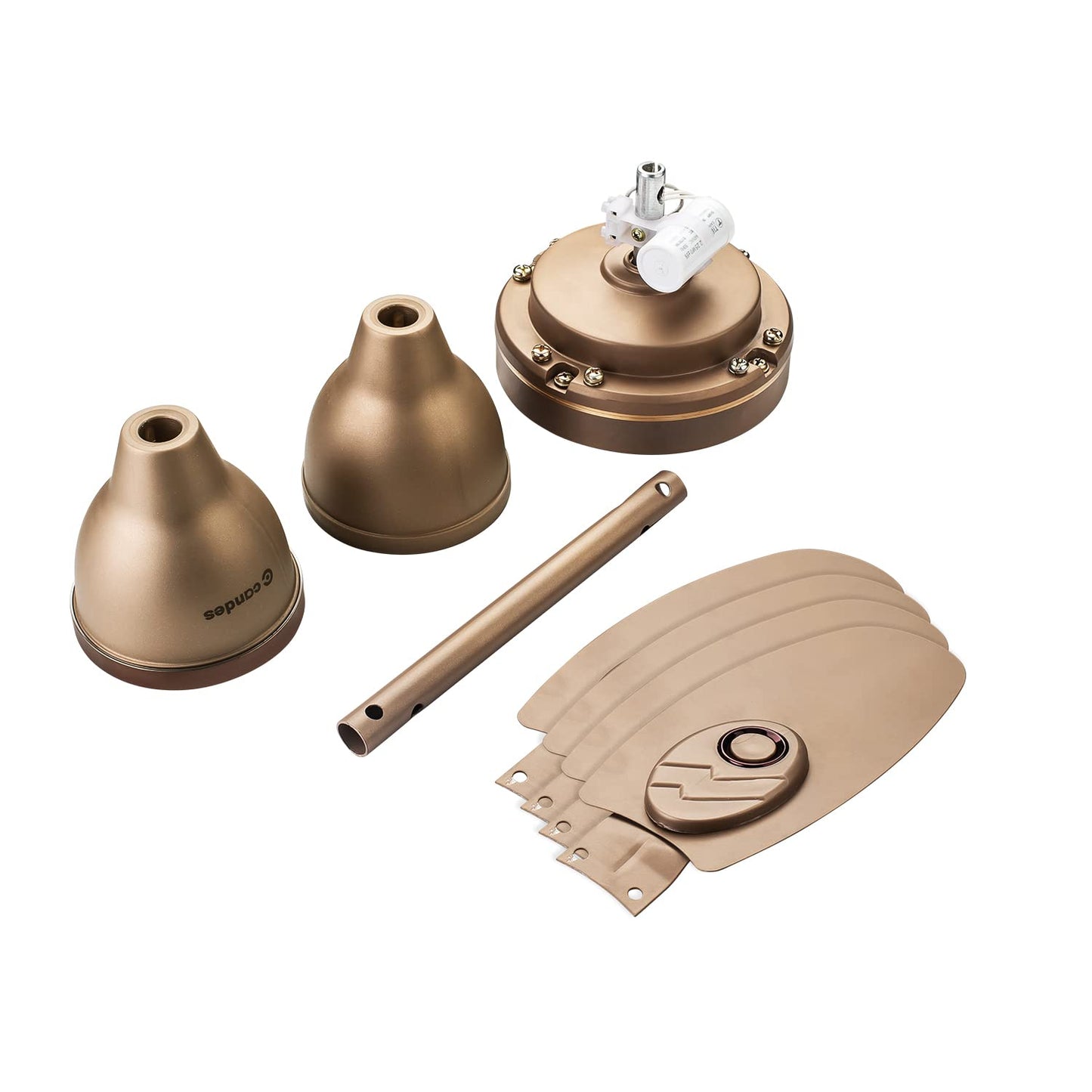 Candes Nexo 600 mm /24 inch High Speed Ceiling Fan | BEE Star Rated, High Air Delivery & Energy Saving | Small Fan for Kitchen, Balcony & Small Room | 1+1 Year Warranty | Golden