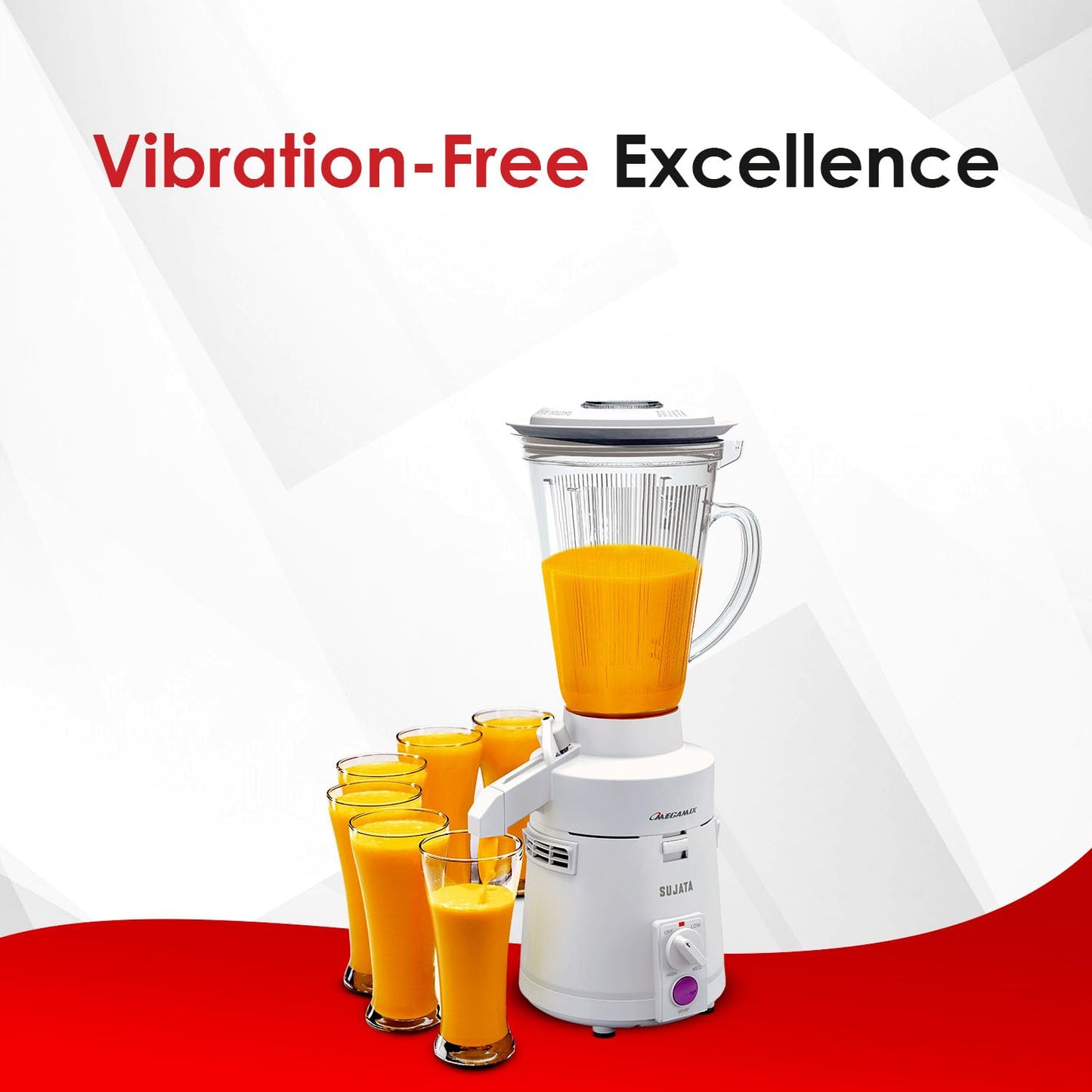Sujata Megamix 900 Watts Mixer Blender | 22000 Rotations Per Min | 90 Minutes Continuous Running | Versatile Jar 3000 ml
