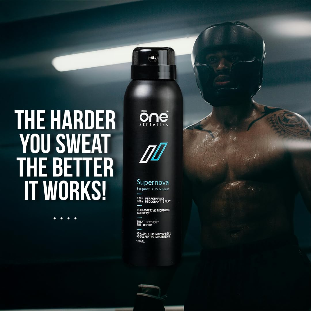 4x Supernova Probiotic Body Deodorant Spray Designed For Both Underarms And Body / 100ml each - Pack of 4